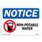 Signmission OSHA Notice Sign, 12" H, Aluminum, Non-Potable Water Sign With Symbol, Landscape, 1218-L-15102 OS-NS-A-1218-L-15102 - alternate 1